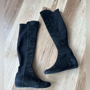 Stuart Weitzman Over the Knee Black Thigh High Boots